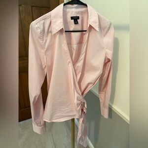 Halogen Light Pink Wrap Blouse